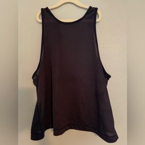 Lululemon mesh tank, navy blue silver. Size 8